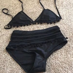 Black high waisted bikini